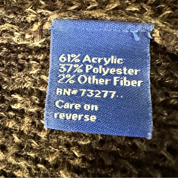 Apt. 9 Longline Cardigan Sweater Jacket Medium Gray Black Camo Print Normcore - Picture 10 of 16